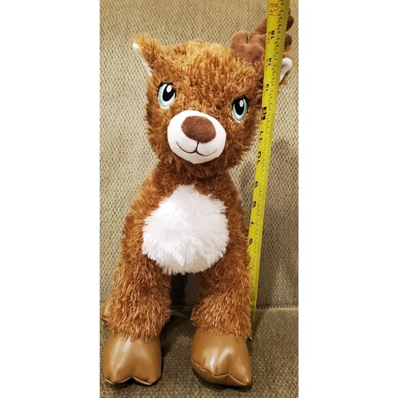 2021 Green Embroidered Eyes BAB Reindeer Pleather Feet 6.5"×12"×14" Plush - Picture 9 of 14